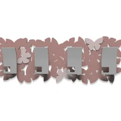 Appendiabiti Da Parete-Selezionato da Mazzolaluce Appendiabiti da parete moderno legno colore rosa nuvola