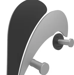 Appendiabiti Da Parete-Selezionato da Mazzolaluce Appendiabiti da parete moderno farfalle legno nero-grigio