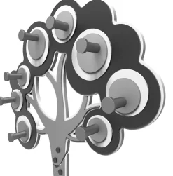 Appendiabiti Da Parete-Selezionato da Mazzolaluce Appendiabiti da parete moderno albero legno colore nero grigio