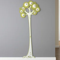 Appendiabiti Da Parete-Selezionato da Mazzolaluce Appendiabiti da parete moderno albero legno colore verde oliva