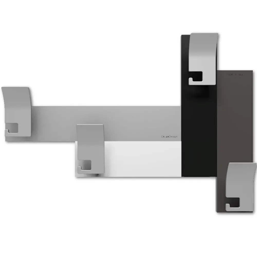 Appendiabiti Da Parete-Selezionato da Mazzolaluce Appendiabiti da parete stripes 80 moderno nero grigio bianco