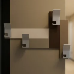 Appendiabiti Da Parete-Selezionato da Mazzolaluce Appendiabiti da parete stripes 80 moderno cioccolato e toni beige