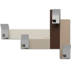Appendiabiti Da Parete-Selezionato da Mazzolaluce Appendiabiti da parete stripes 80 moderno cioccolato e toni beige