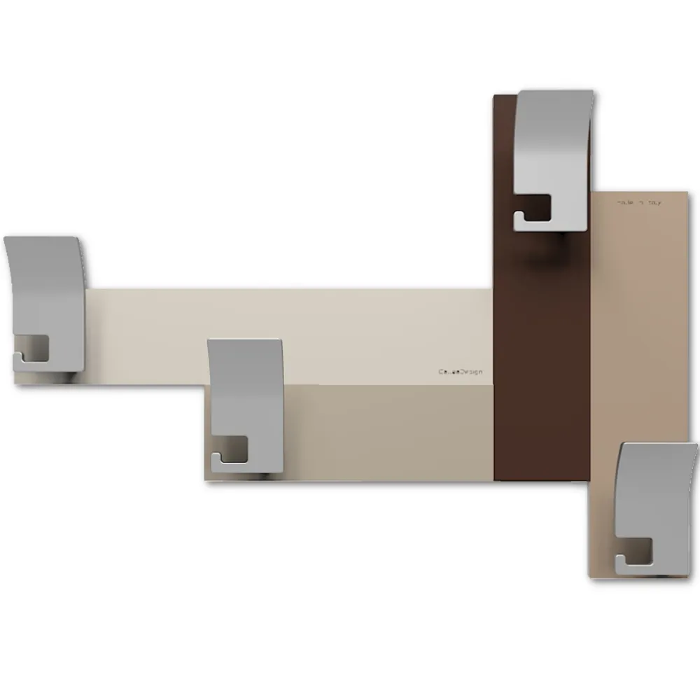 Appendiabiti Da Parete-Selezionato da Mazzolaluce Appendiabiti da parete stripes 80 moderno cioccolato e toni beige