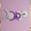 Appendiabiti Da Parete-Selezionato da Mazzolaluce Appendiabiti da parete viola grigio moderno diennea legno