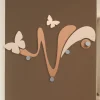 Appendiabiti Da Parete-Selezionato da Mazzolaluce Appendiabiti moderno da parete farfalle legno colore abbronzato