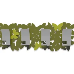 Appendiabiti Da Parete-Selezionato da Mazzolaluce Appendiabiti moderno da parete butterfly legno verde oliva