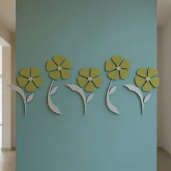 Appendiabiti Da Parete-Selezionato da Mazzolaluce Appendiabiti moderno fiori da parete legno colore verde oliva