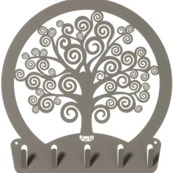 Mobili Ingresso Moderni-Selezionato da Mazzolaluce Appendichiavi albero della vita da parete colore fango