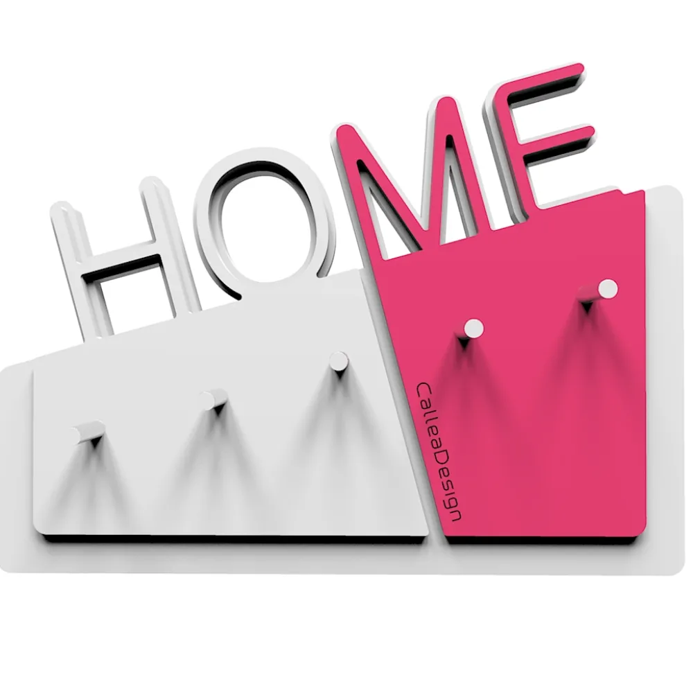 Mobili Ingresso Moderni-Selezionato da Mazzolaluce Appendichiavi a parete home moderno magnetico legno colore fucsia