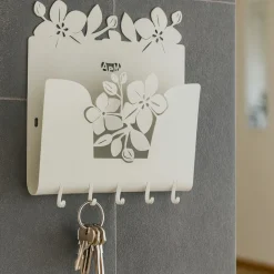 Mobili Ingresso Moderni-Selezionato da Mazzolaluce Appendichiavi da muro moderno avorio