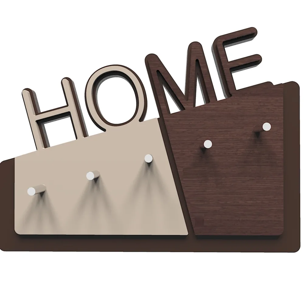 Mobili Ingresso Moderni-Selezionato da Mazzolaluce Appendichiavi da parete magnetico moderno rovere wenge