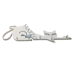 Mobili Ingresso Moderni-Selezionato da Mazzolaluce Appendichiavi magnetico da parete gatto bianco