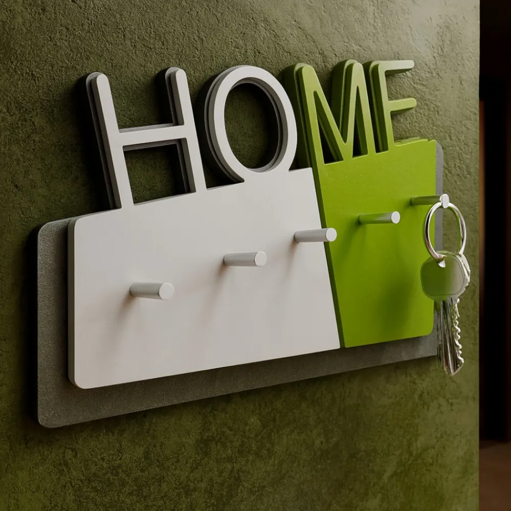 Mobili Ingresso Moderni-Selezionato da Mazzolaluce Appendichiavi moderno da parete legno verde mela magnetico