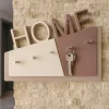 Mobili Ingresso Moderni-Selezionato da Mazzolaluce Appendichiavi moderno da parete magnetico legno colore grigio prugna