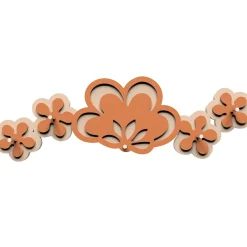 Mobili Ingresso Moderni-Selezionato da Mazzolaluce Appendichiavi moderno da parete magnetico legno traforato colore terracotta