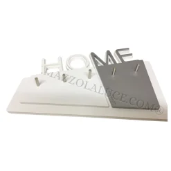 Mobili Ingresso Moderni-Selezionato da Mazzolaluce Appendichiavi moderno per ingresso da parete magnetico legno bianco alluminio