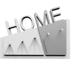 Mobili Ingresso Moderni-Selezionato da Mazzolaluce Appendichiavi moderno per ingresso da parete magnetico legno bianco alluminio