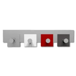 Appendiabiti Da Parete-Selezionato da Mazzolaluce Appendipanni da parete moderno rosso bianco grigio
