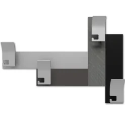 Appendiabiti Da Parete-Selezionato da Mazzolaluce Appendipanni moderno da parete legno grigio nero design