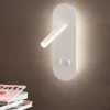 Applique Camera Da Letto-Ondaluce Ap plate applique per comodino camera da letto bianca led orientabile
