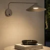 Applique Da Parete-Selezionato da Mazzolaluce Applique a braccio lungo marrone orientabile con interruttore per illuminazione tavolo