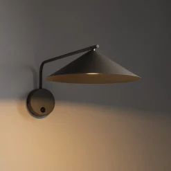Applique Da Parete-Selezionato da Mazzolaluce Applique a braccio lungo marrone orientabile con interruttore per illuminazione tavolo