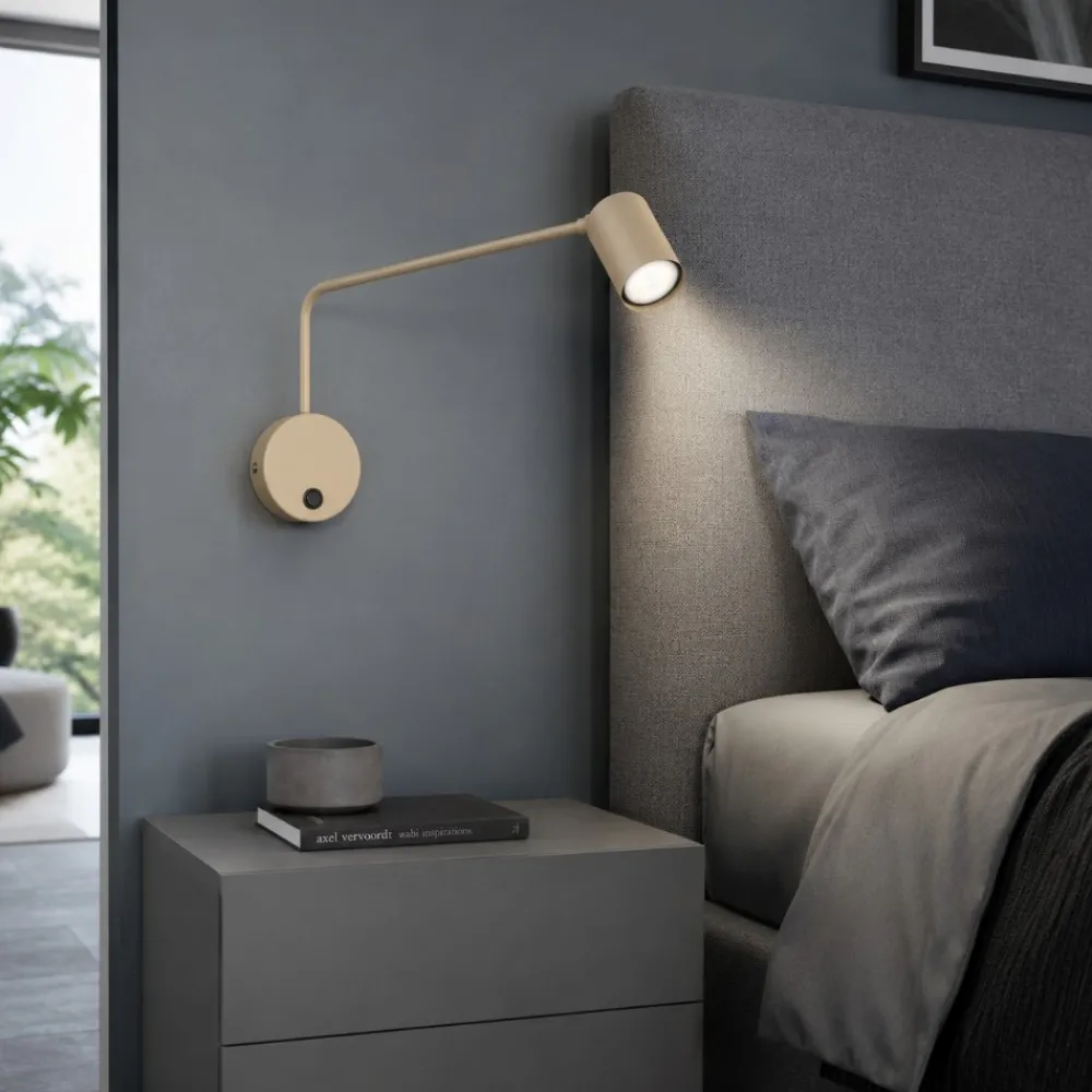 Applique Camera Da Letto-Selezionato da Mazzolaluce Applique a braccio sabbia luce orientabile per comodino camera da letto