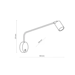 Applique Camera Da Letto-Selezionato da Mazzolaluce Applique a braccio sabbia luce orientabile per comodino camera da letto