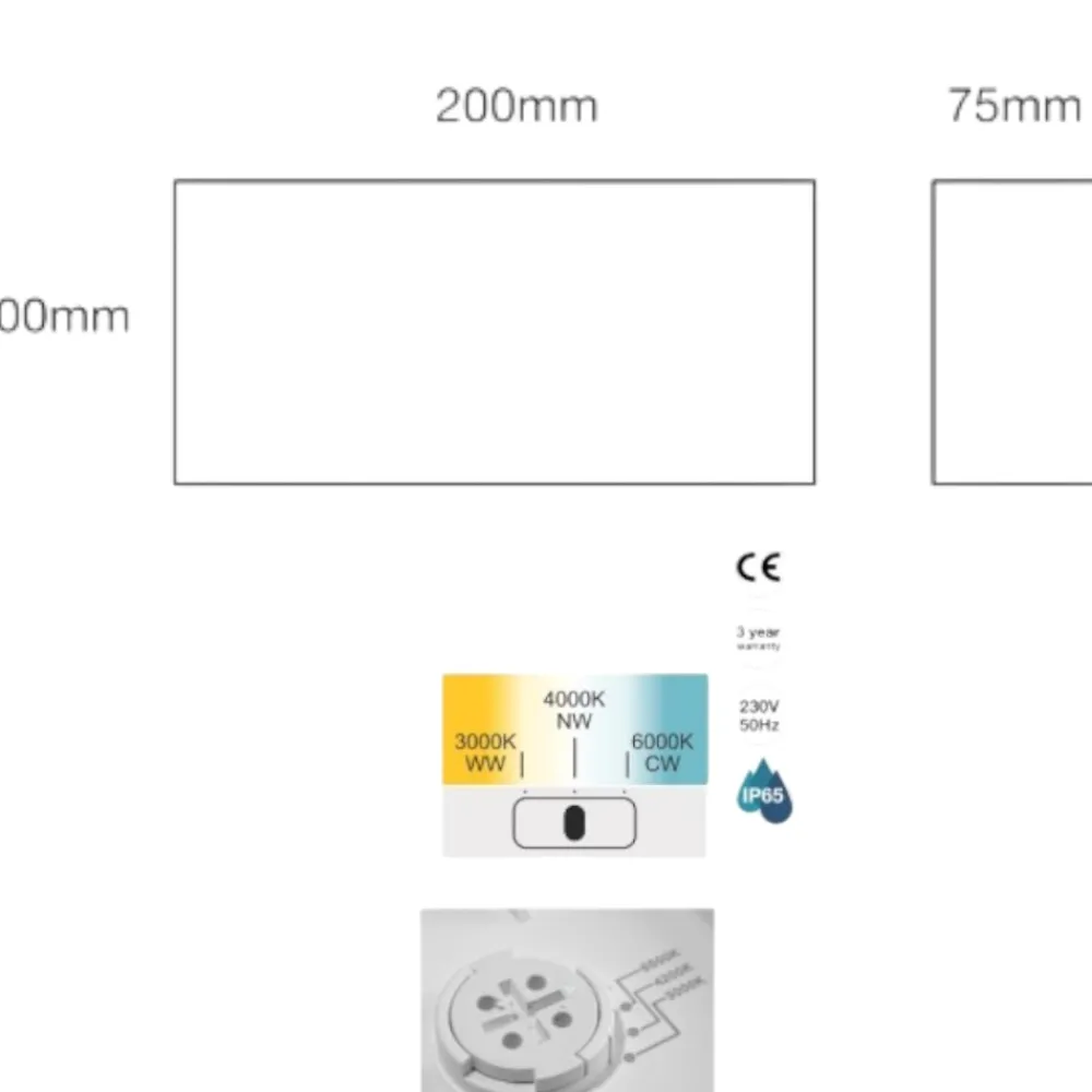 Applique Da Esterno-Selezionato da Mazzolaluce Applique acrilico bianco da esterno led 8w 3000k 4000k 6000k