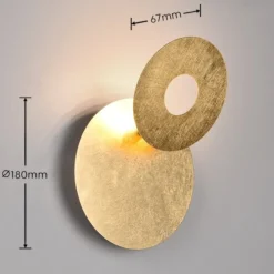 Applique Da Parete-Selezionato da Mazzolaluce Applique a led rotonda 6w 3000k oro orientabile