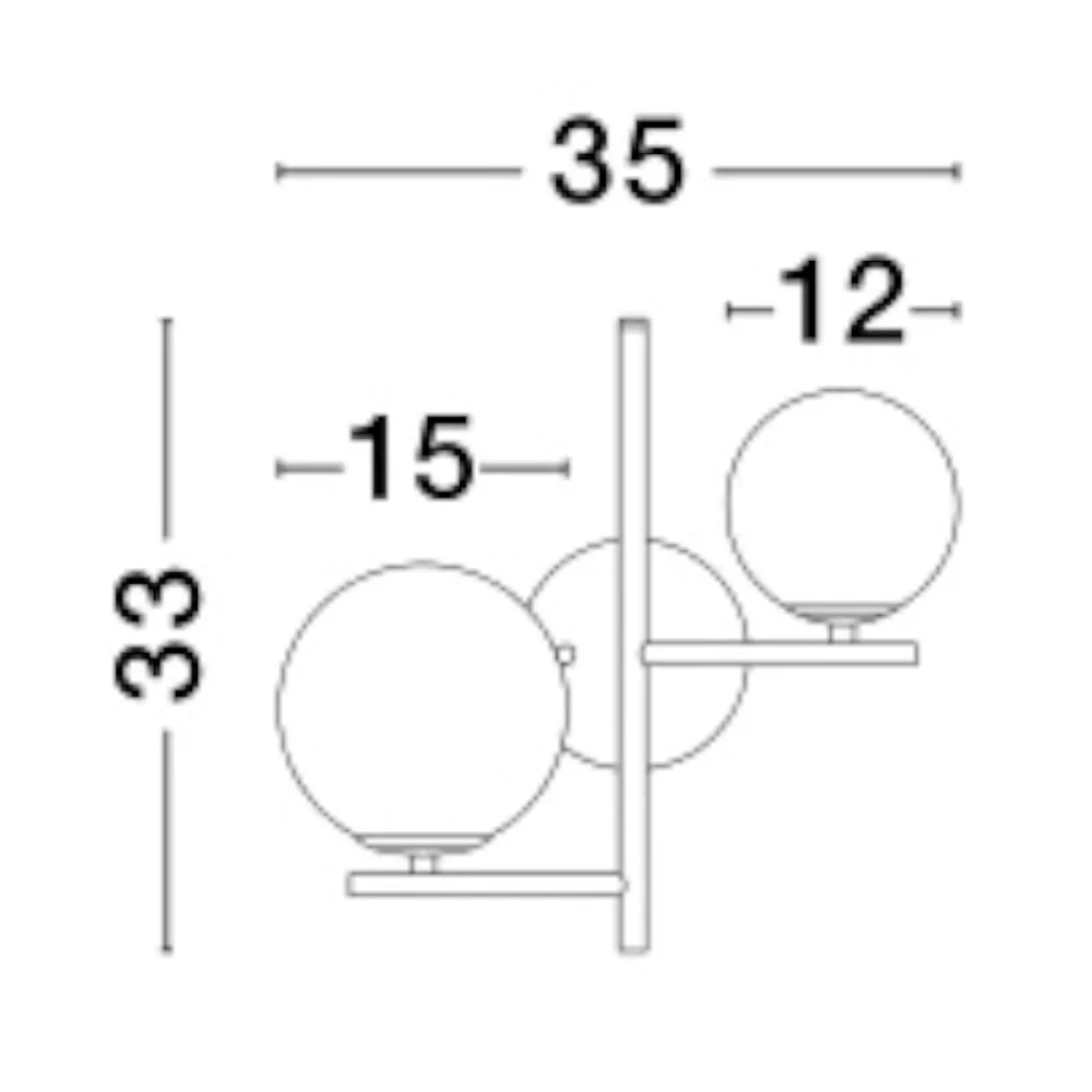 Applique Da Parete-Selezionato da Mazzolaluce Applique a muro 2 luci moderna nero da interno