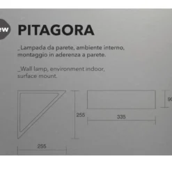 Applique Da Parete-IsyLuce Applique angolare di gesso bianco triangolare