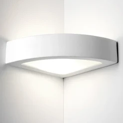 Applique Da Parete-Selezionato da Mazzolaluce Applique angolare gesso ceramica 12w 4000k bianco