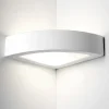 Applique Da Parete-Selezionato da Mazzolaluce Applique angolare led 12w 3000k bianca di gesso ceramica