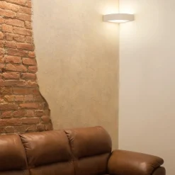 Applique Da Parete-Selezionato da Mazzolaluce Applique angolare led 12w 3000k bianca di gesso ceramica