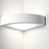 Applique Da Parete-Selezionato da Mazzolaluce Applique angolare led 12w 2700k di gesso ceramica bianco