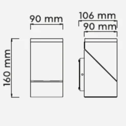 Applique Da Esterno-Selezionato da Mazzolaluce Applique antracite da esterno orientabile led 3000k ip54 anti corrosione