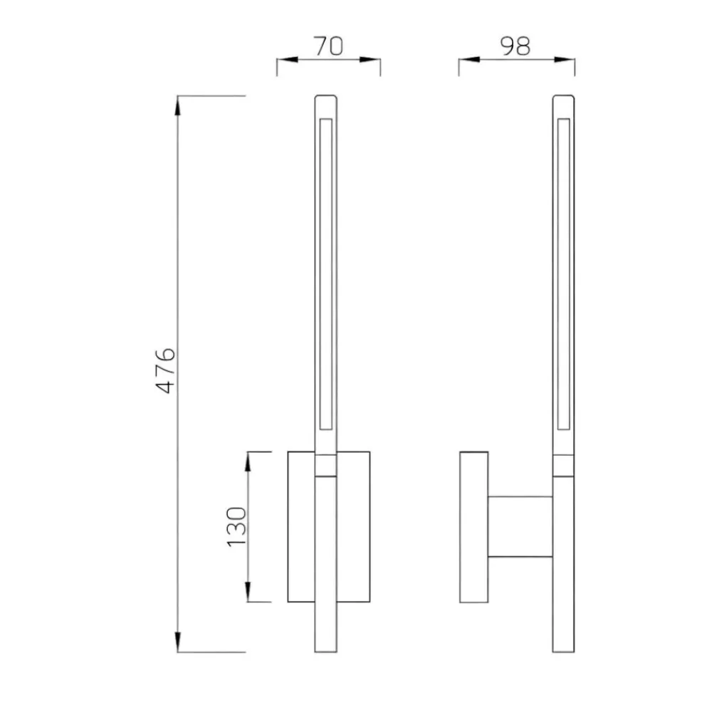 Applique Camera Da Letto-Selezionato da Mazzolaluce Applique bacchetta bianca led 3000k per comodino camera da letto moderna