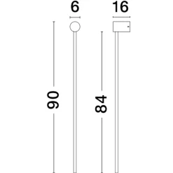 Applique Da Parete-Selezionato da Mazzolaluce Applique bacchetta moderna bianca led 23w 3000k per interni