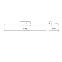 Applique Da Bagno-IsyLuce Applique bagni sopra specchio 12w 4000k squadrato cromo