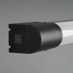 Applique Da Bagno-Selezionato da Mazzolaluce Applique bagno tubo nero led 8w 3000k con presa elettrica