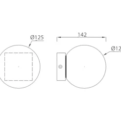 Applique Da Parete-Selezionato da Mazzolaluce Applique base quadrata oro led 6w 3000k sfera vetro bianco