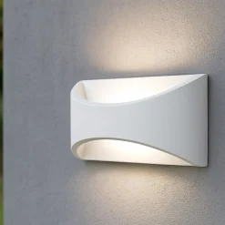 Applique Da Esterno-Selezionato da Mazzolaluce Applique bianca da esterno balcone led 12w 3000k biemissione luce ip65