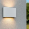 Applique Da Esterno-Selezionato da Mazzolaluce Applique bianca da esterno led 9w 3000k biemissione rettangolare moderna ip54
