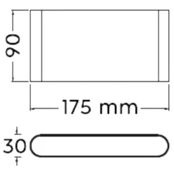 Applique Da Esterno-Selezionato da Mazzolaluce Applique bianca da esterno led 9w 3000k biemissione rettangolare moderna ip54