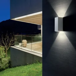 Applique Da Esterno-Selezionato da Mazzolaluce Applique bianca da esterno rettangolare led 12w 3000k