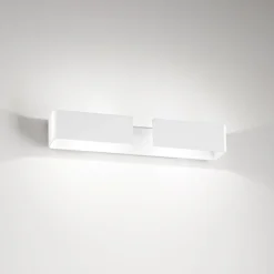 Applique Da Parete-IsyLuce Applique bianca design moderna graffa led 40w 4000k