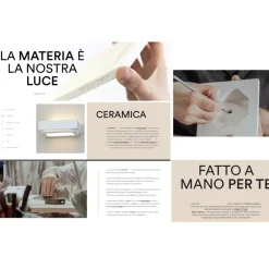 Applique Da Parete-Selezionato da Mazzolaluce Applique bianca di gesso ceramica verniciabile moderna