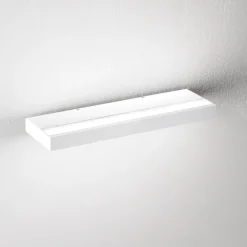 Applique Da Parete-IsyLuce Applique bianca plate duplex moderna led 40w 3000k 4000k